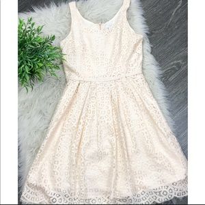 ‼️$5 SALE‼️ J. Crew Cream Sleeveless Eyelet Dress